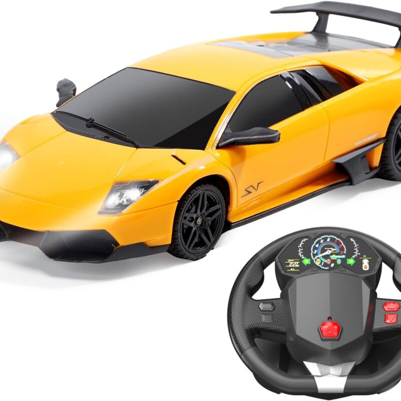 Remote Control Car for Boys, 2.4Ghz Hobby RC Race Car Toys with LED Lights, Ideal Gift for Kids and Adults