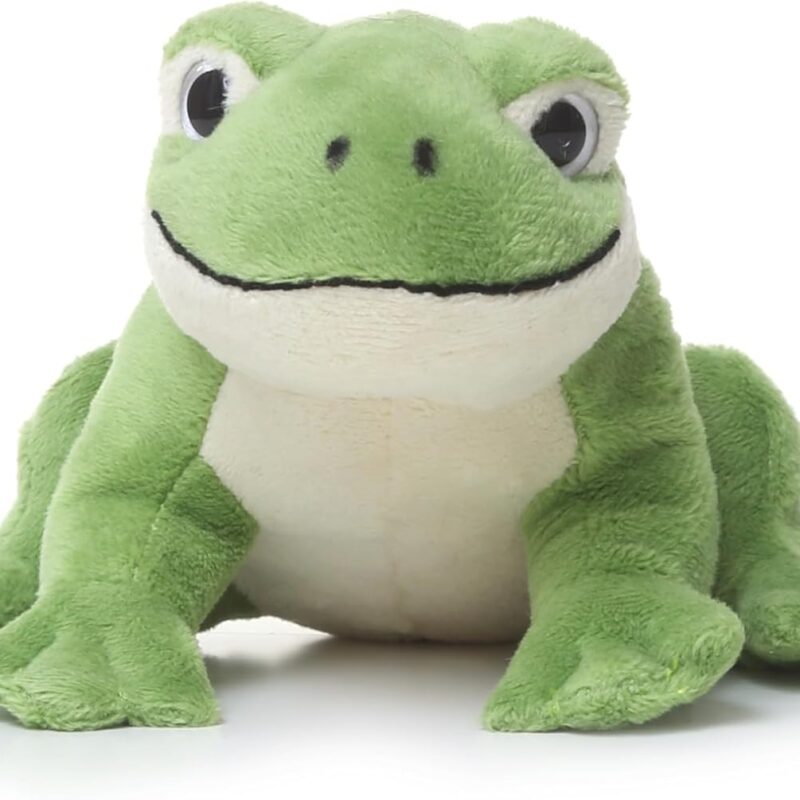 Cute Realistic Green Frog Plush Toy Green Frog Stuffed Animal Lifelike Animal Doll 15cm