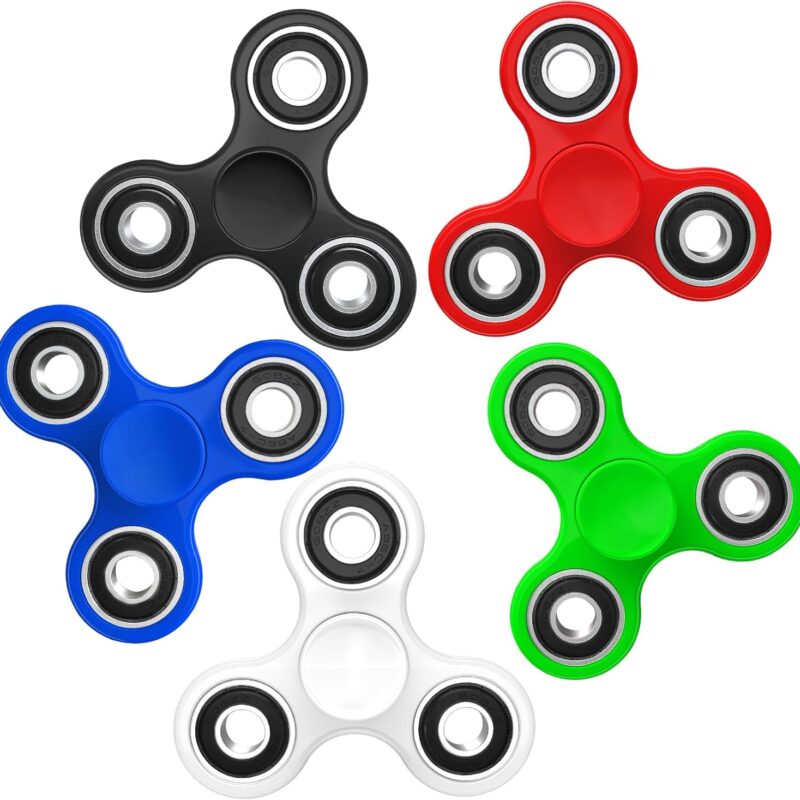 Fidget Spinners 5 Pack - Fidget Toys Sensory Stress Relief Toys for Adults & Kids, Anxiety Reducing Fidget Spinners, Goodie Bag Stuffers for Students, Stress Relief Toys for Calming Down