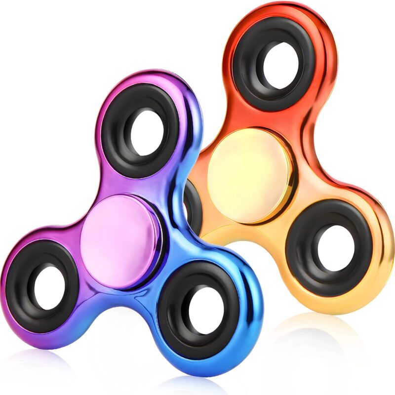 Fidget Spinner 2 Pack, Christmas Stocking Stuffers Gifts for Kids Teen Boys - Fidget Toys for Kids Metal Fidget Spinners Sensory Toys for Kids with Autism for Christmas Fidget Gifts