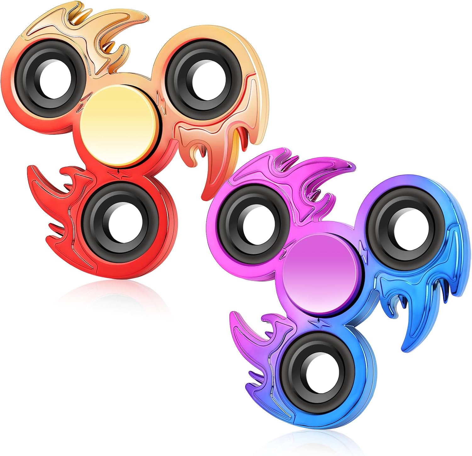 Fidget Spinner, 2 Pack Metal Fidget Spinners for Kids, Fidgets Toys Party Favors Anxiety Relief Hand Spinner for Autism Gifts, Classroom Rewards, Christmas Party Favors & Goodie Bag Fillers