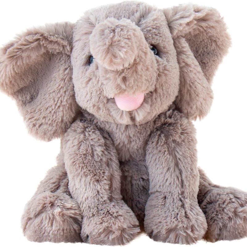 Adorable Plush Calf Elephant Toy Floppy Elephish Ultra Soft Stuffed Animal for Boys Girls Kids Toddlers, Gray, 9''