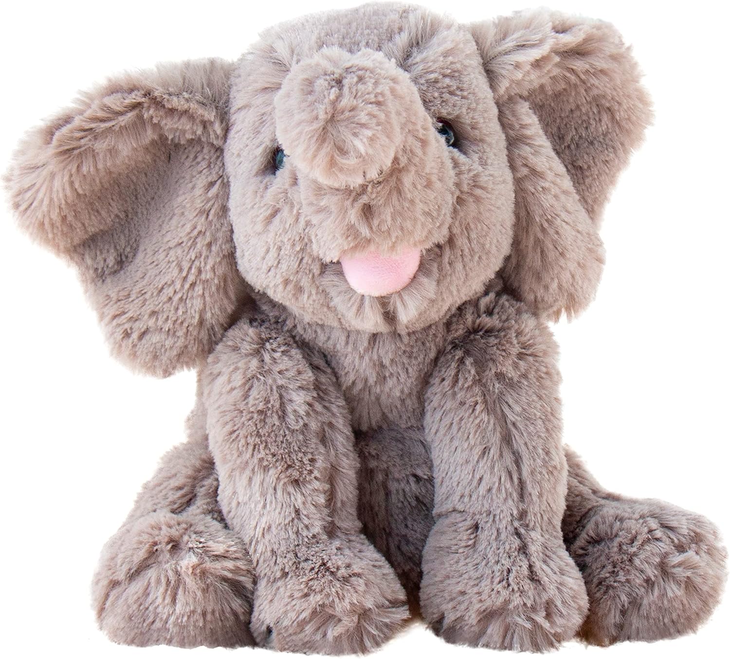 Adorable Plush Calf Elephant Toy Floppy Elephish Ultra Soft Stuffed Animal for Boys Girls Kids Toddlers, Gray, 9''